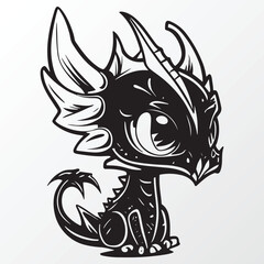 Hand drawn dragon character sketch