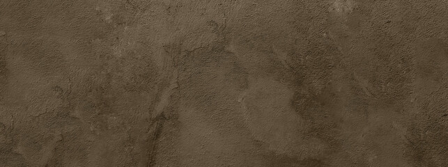Empty brown cement panoramic surface. Brown concrete wall background banner