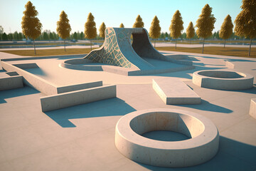 Skate park, Generative AI	