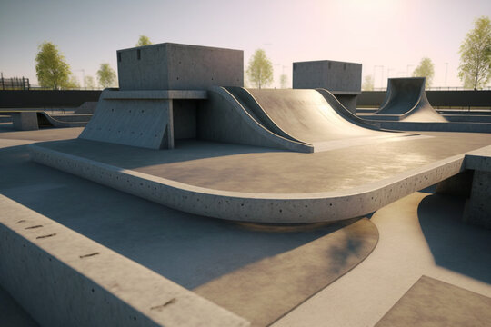 Skate park, Generative AI	