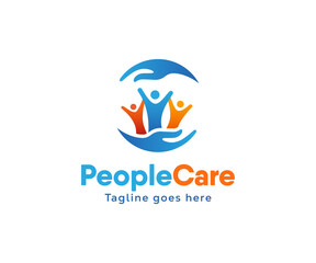 People care logo design. Insurance logo design template