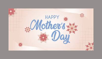 Fototapeta na wymiar Happy mothers day greeting card design background