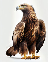 Eagle isolated in white background, Generative Ai