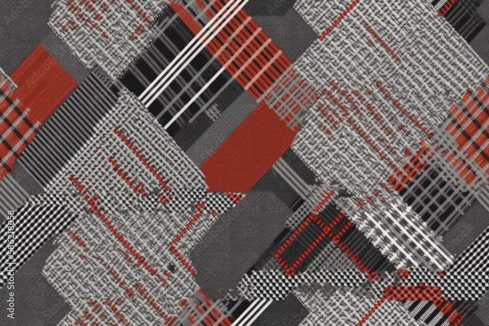 Poster geometric pattern of squares and lines on a neutral gray background created with generative ai techn