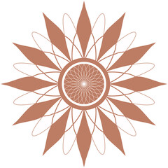 Element Sun, Flower, Mandala. Design Icon