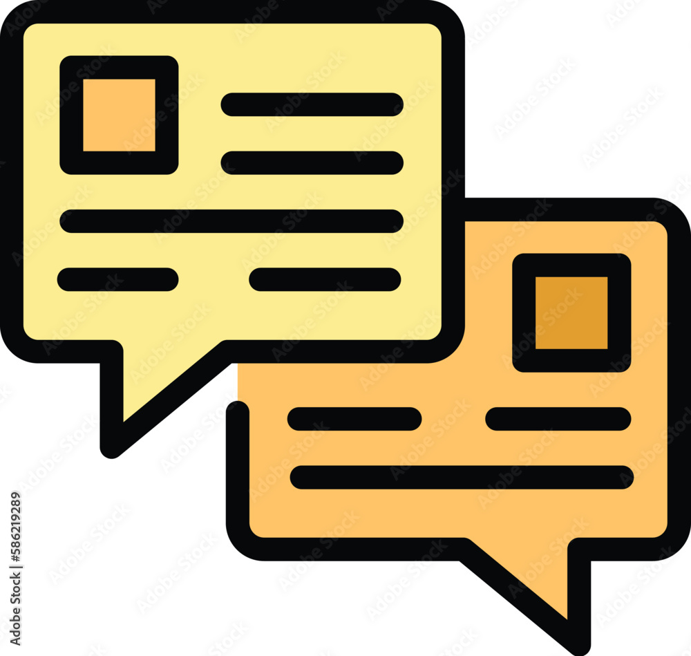Poster internet chat icon. outline internet chat vector icon for web design isolated on white background co