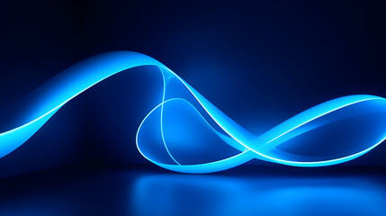 Abstract Blue Neon Light Background