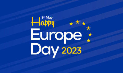 Europe Day is celebrated every year on May 9 to celebrate peace and unity throughout Europe. Vector illustration