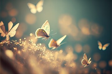 pretty butterfly background the joy of flying generative ai