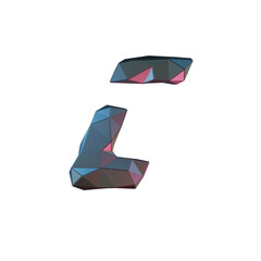 Future Low Poly 3D Alphabet or Lettering Images - View 1