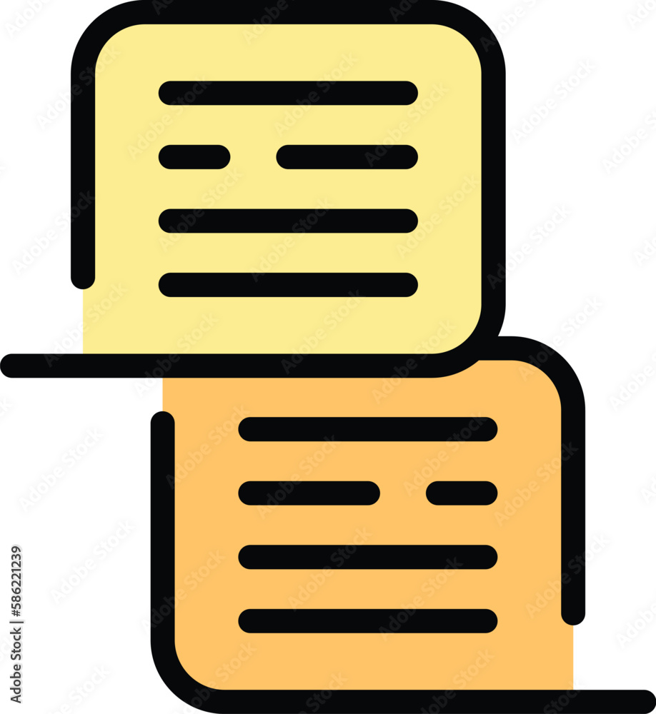 Aufkleber online conversation icon. outline online conversation vector icon for web design isolated on white b