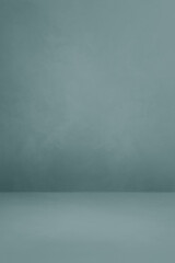 Empty blue grey concrete interior background