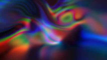 neon holographic liquid on dark background