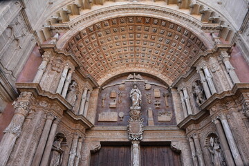 Gothic Cathedral of Palma de Mallorca, Roman Catholic Diocese, island Baleares, Spain, Historical building,