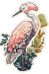 Gorgeous birds sticker design, owl, eagle, flying apex predators. Generative ai