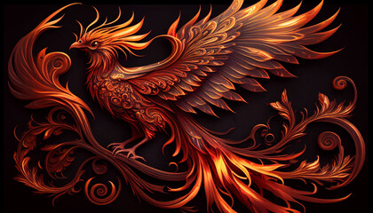 AI generates illustrations of the phoenix