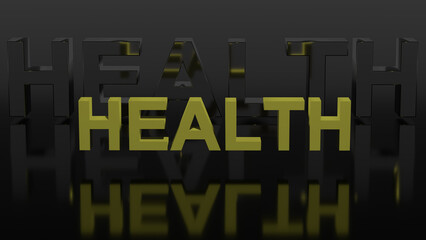 3d representation with name health.