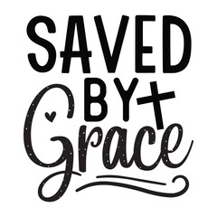 Saved by grace SVG