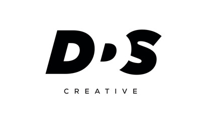 DDS letters negative space logo design. creative typography monogram vector
