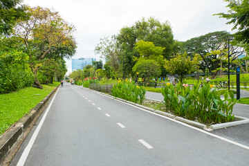 Beautiful park in the city center.