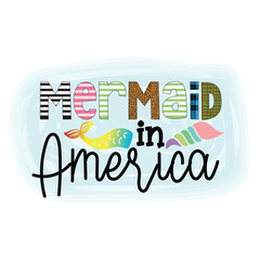 Mermaid Sublimation Design