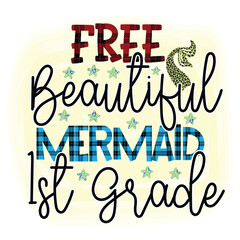 Mermaid Sublimation Design