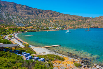 Beach at Plaka village at Crete island of Greece