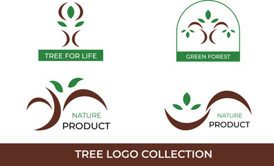 Tree Natural Logo Template Design