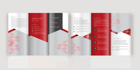 tri-fold corporate Brochure Creative designing template - obrazy, fototapety, plakaty
