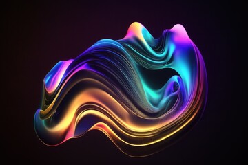 Fototapeta na wymiar Abstract colorful wavy shape. Creative design background
