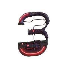 Future Machine 3d Alphabet or Lettering PNG Images - View 2