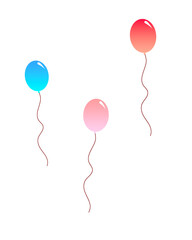 Colorful balloons 3D