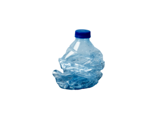 crushed plastic bottle