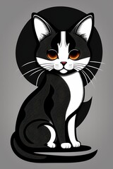 black and white cat
created used generative AI