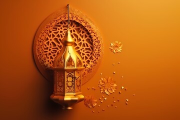 Ramadan kareem Decoration Islamic greetings,beautiful design background Illustration. AI Generated
