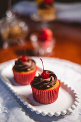 cupcakes with cherry