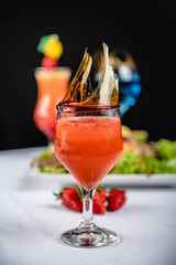 cocktail with fruits