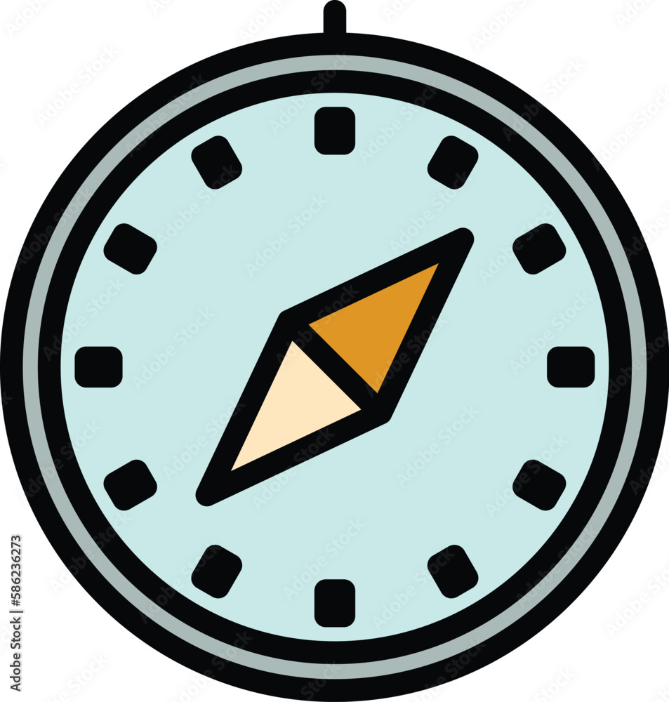 Poster safari compass icon. outline safari compass vector icon for web design isolated on white background 
