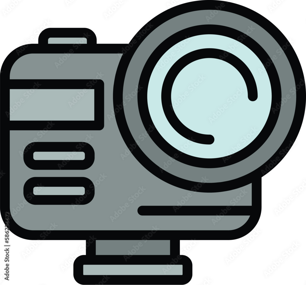 Poster safari hunting camera icon. outline safari hunting camera vector icon for web design isolated on whi