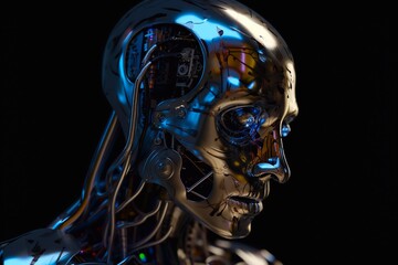 Android, cybernetic intelligence machine. Generative AI