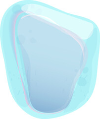 Crystal. Curative Transparent Healing Quartz. Blue Gradient Clear Bright Gem. Magic Stone