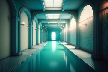 Obraz premium Swimming pool. Generative AI