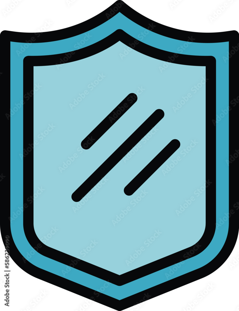 Poster evacuation shield icon. outline evacuation shield vector icon for web design isolated on white backg