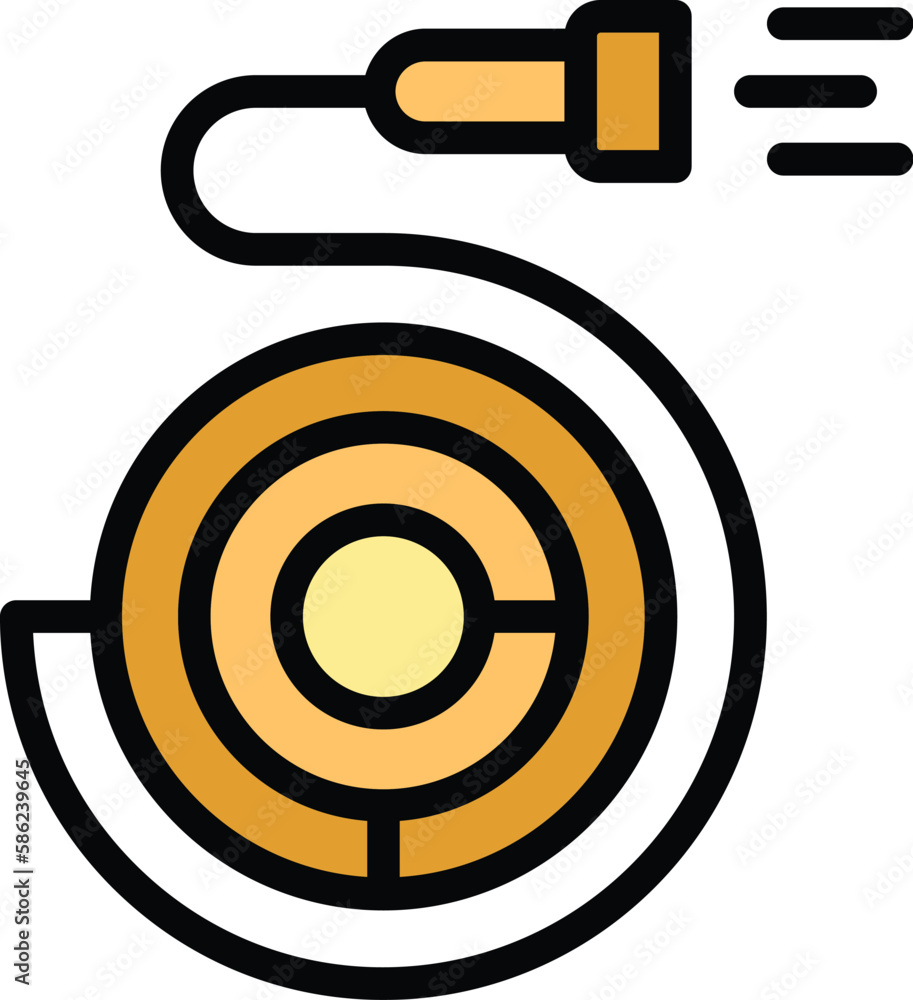 Poster emergency hose icon. outline emergency hose vector icon for web design isolated on white background 