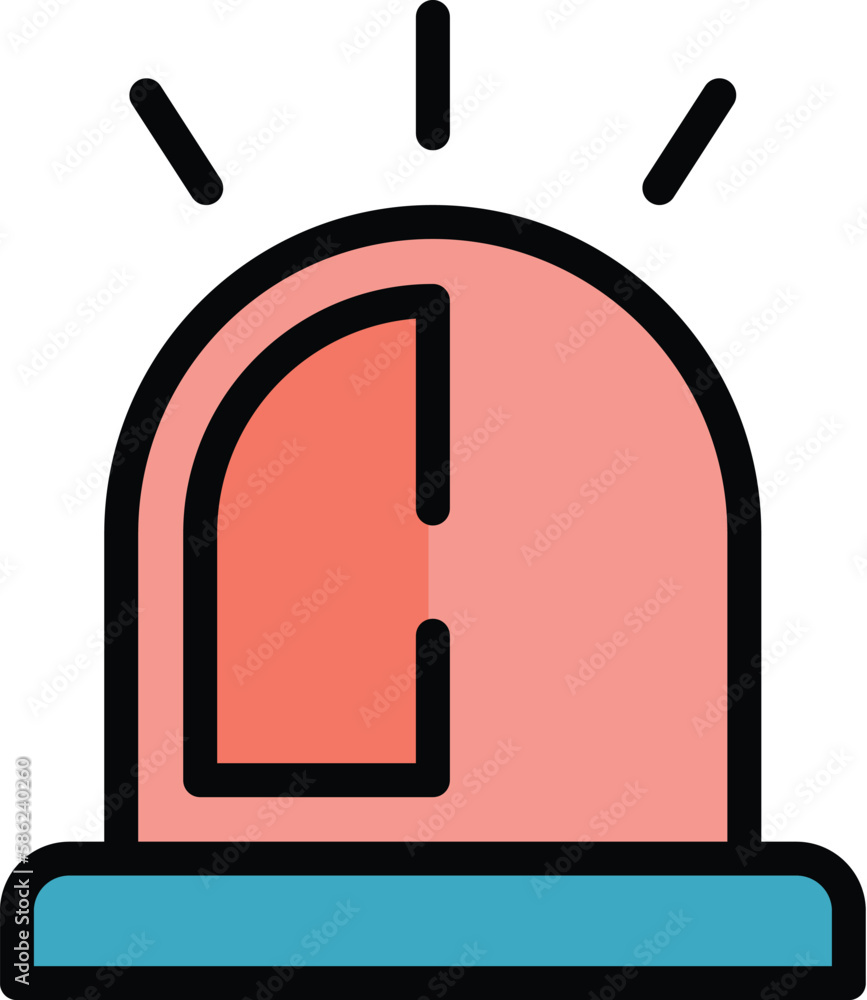 Poster emergency flasher icon. outline emergency flasher vector icon for web design isolated on white backg