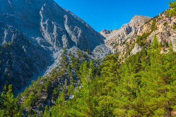 Samaria gorge at Greek island Crete