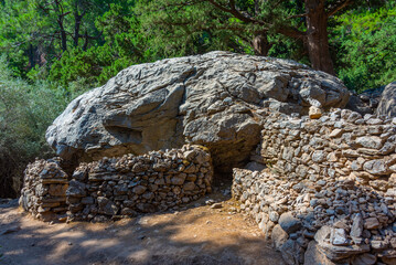 Samaria gorge at Greek island Crete