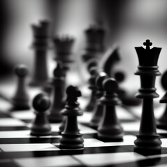 chess pieces on the board