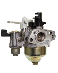 Carburetor, part of a gasoline internal combustion engine, spare part, isolated on a white background