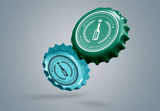 Bottle Caps Mockup